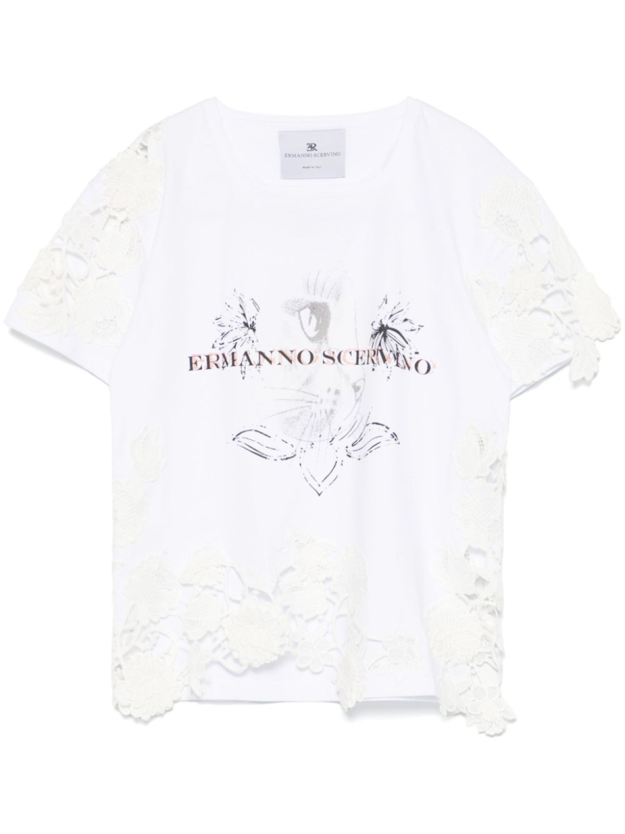 

Ermanno Scervino футболка с цветочной аппликацией, белый