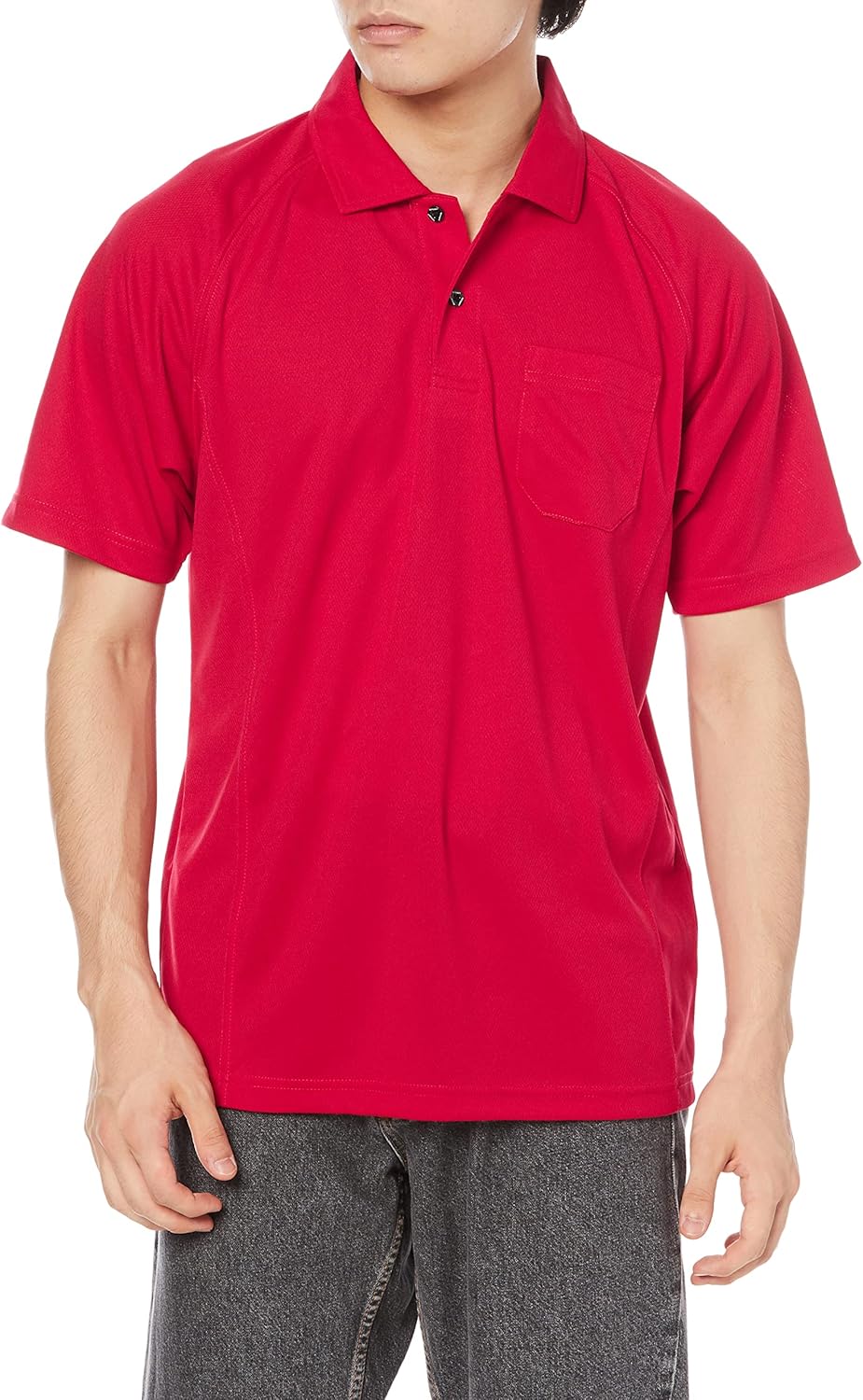 

Поло COCOS Nobuoka Andare Schietti AS-1657 с коротким рукавом и карманом Co-Cos Nobuoka, красный