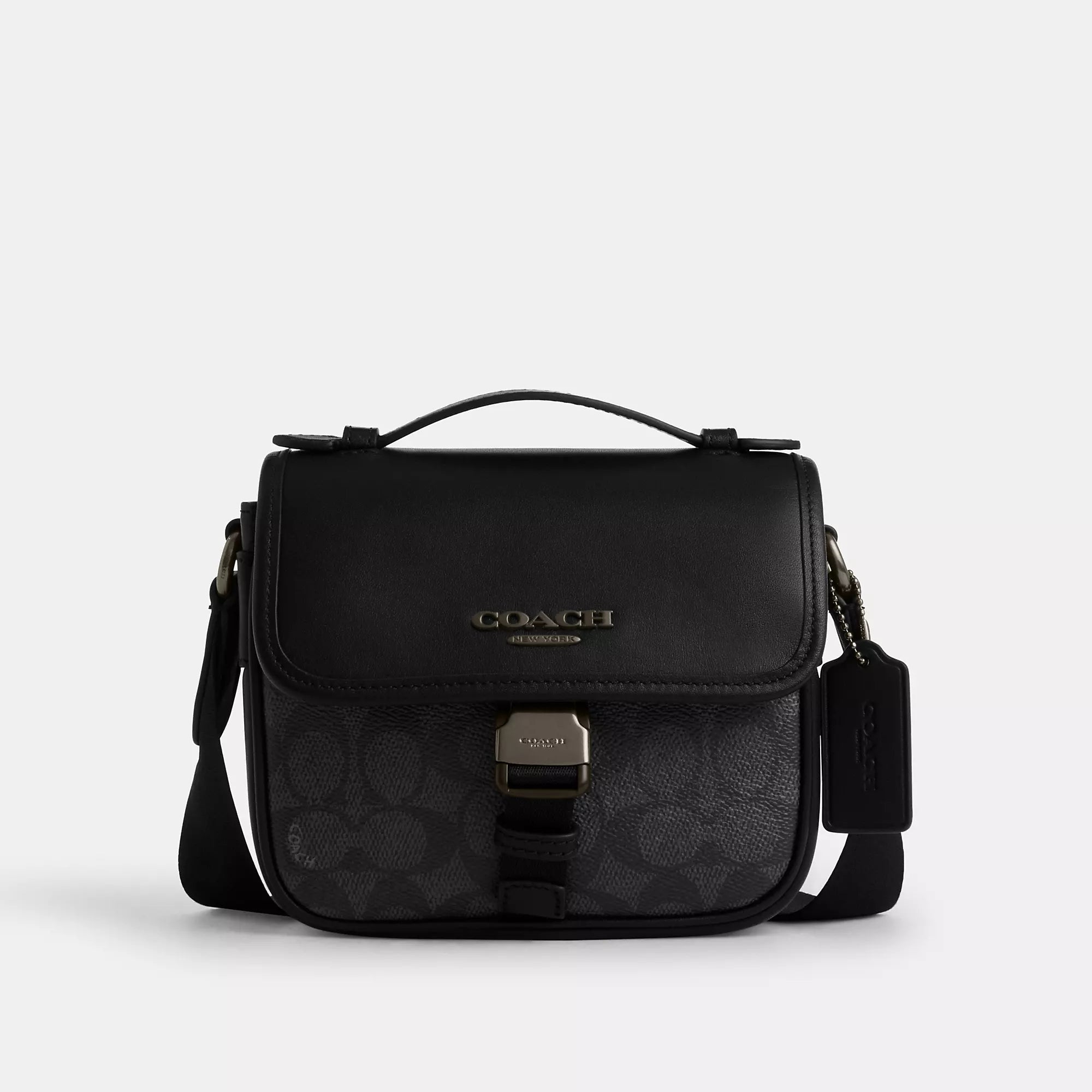 

Сумка-трансформер Coach Outlet Racer из фирменного холста, черный