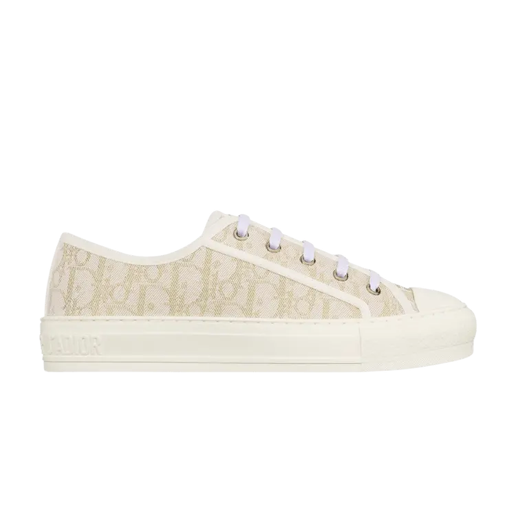 Кроссовки Dior Wmns Walk'N'Dior Canvas Low 'Gold Tone Oblique', кремовый