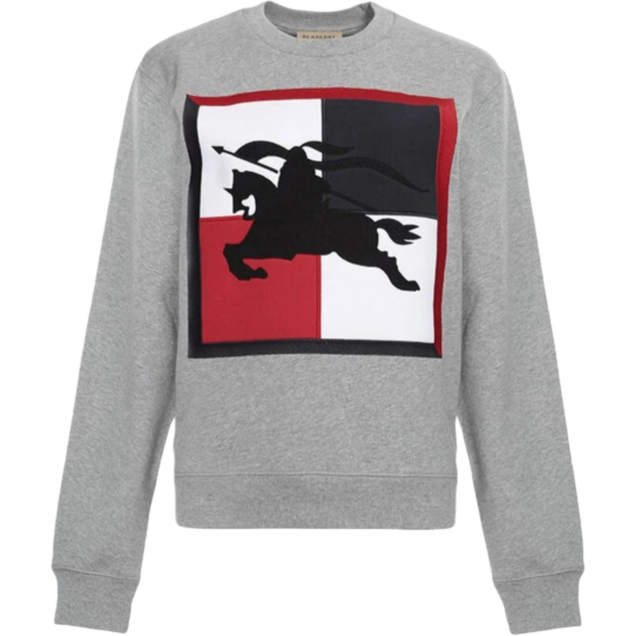 

Burberry Женская толстовка серого меланжевого цвета с круглым вырезом средней толщины