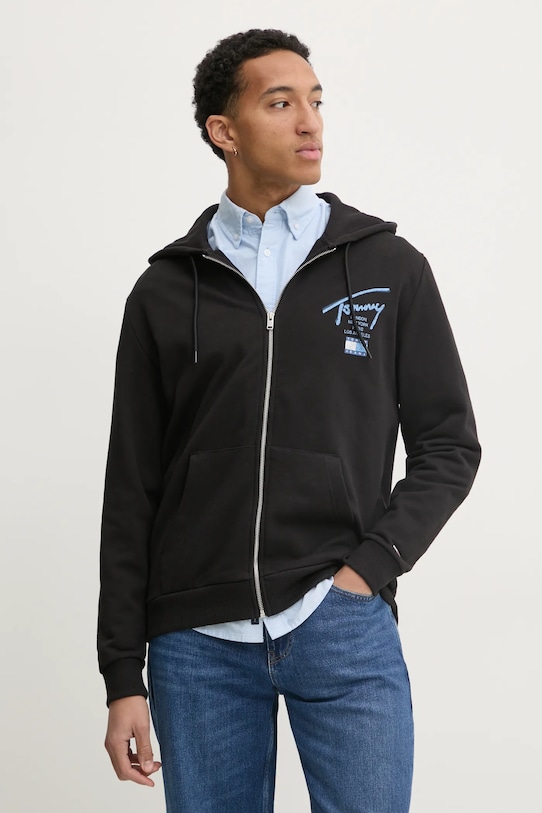 

Хлопковая толстовка Tommy Jeans, черный