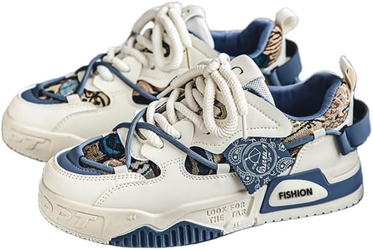 

Мужские модные скейтбордистские кроссовки HCHCTRY в уличном стиле, низкие повседневные кеды на шнуровке на все сезоны, синий