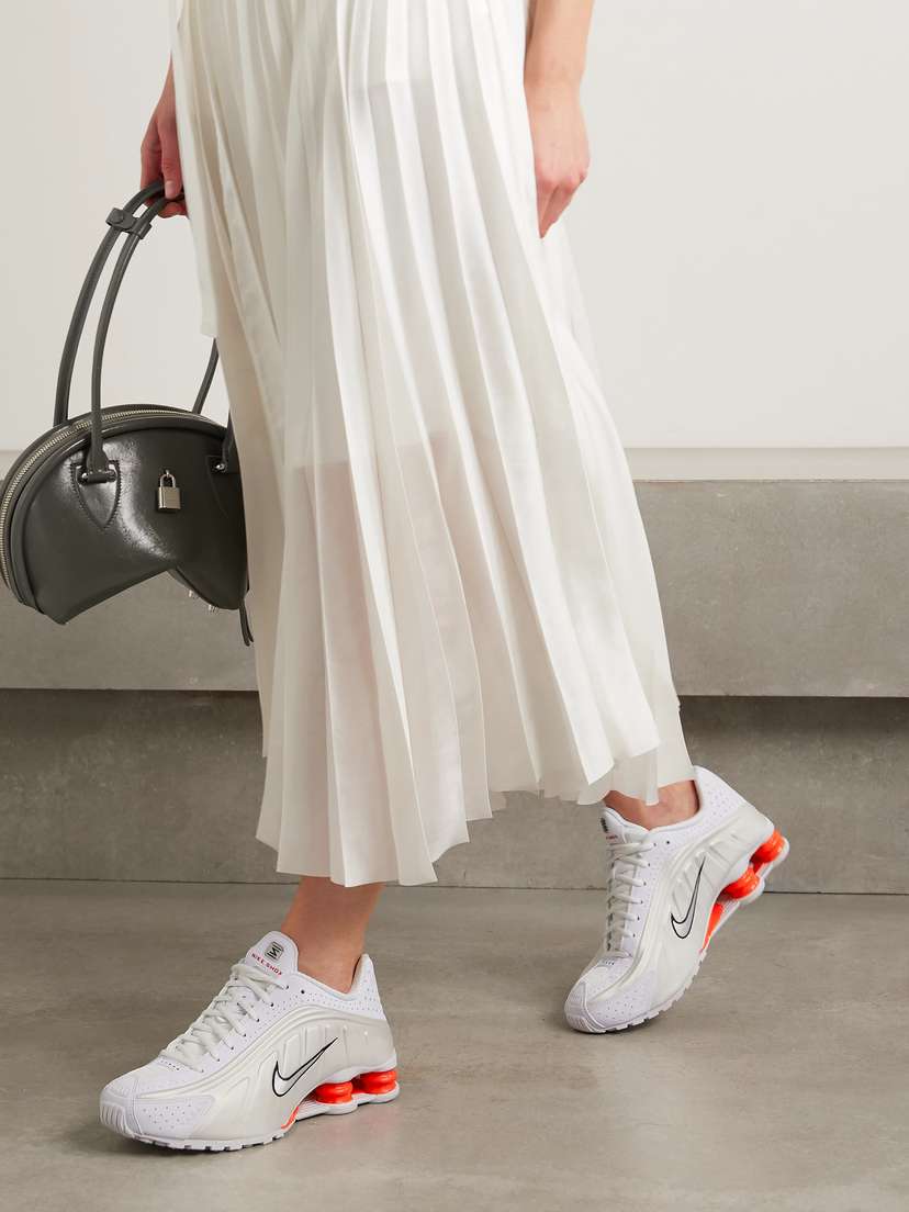 Кроссовки Shox R4 с резиновой отделкой Nike, белый — фото 2