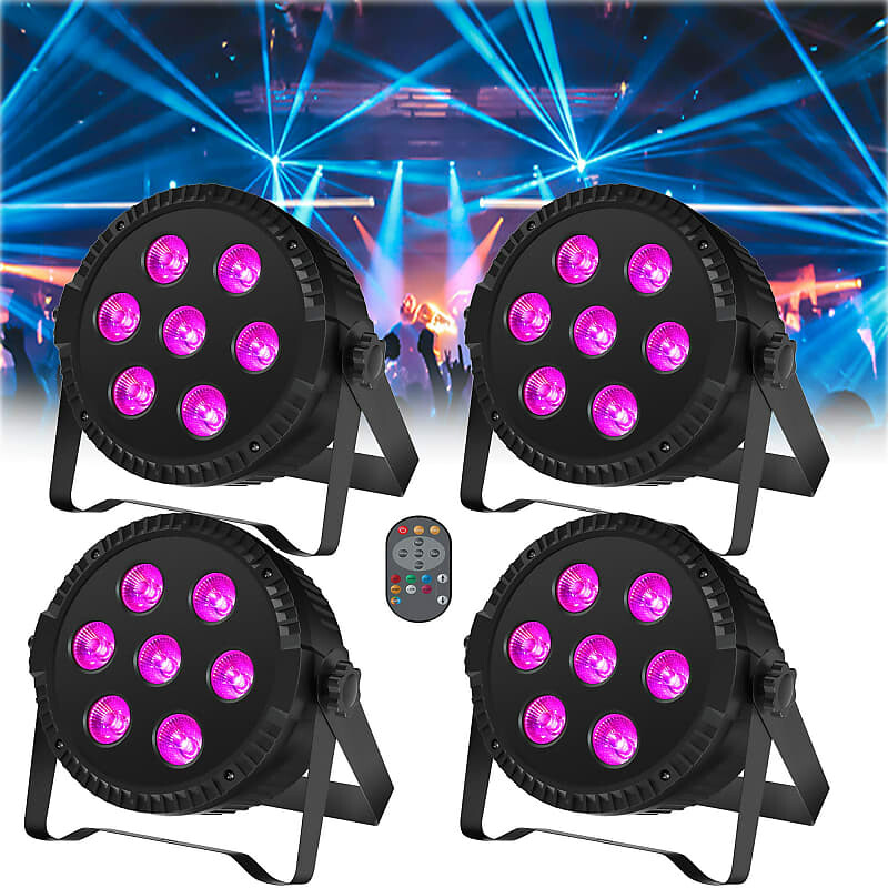 

Сценические светильники OEM 4 PACK - RGBW Lights LED Par DMX Remote