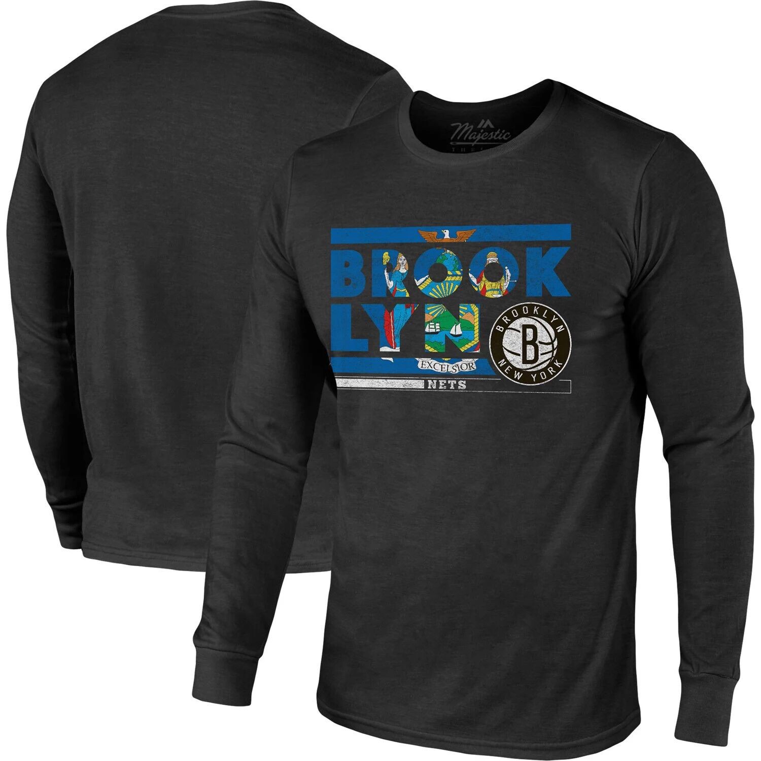 

Мужская черная футболка с длинными рукавами Brooklyn Nets City and State Tri-Blend Majestic, Черный, Мужская черная футболка с длинными рукавами Brooklyn Nets City and State Tri-Blend Majestic