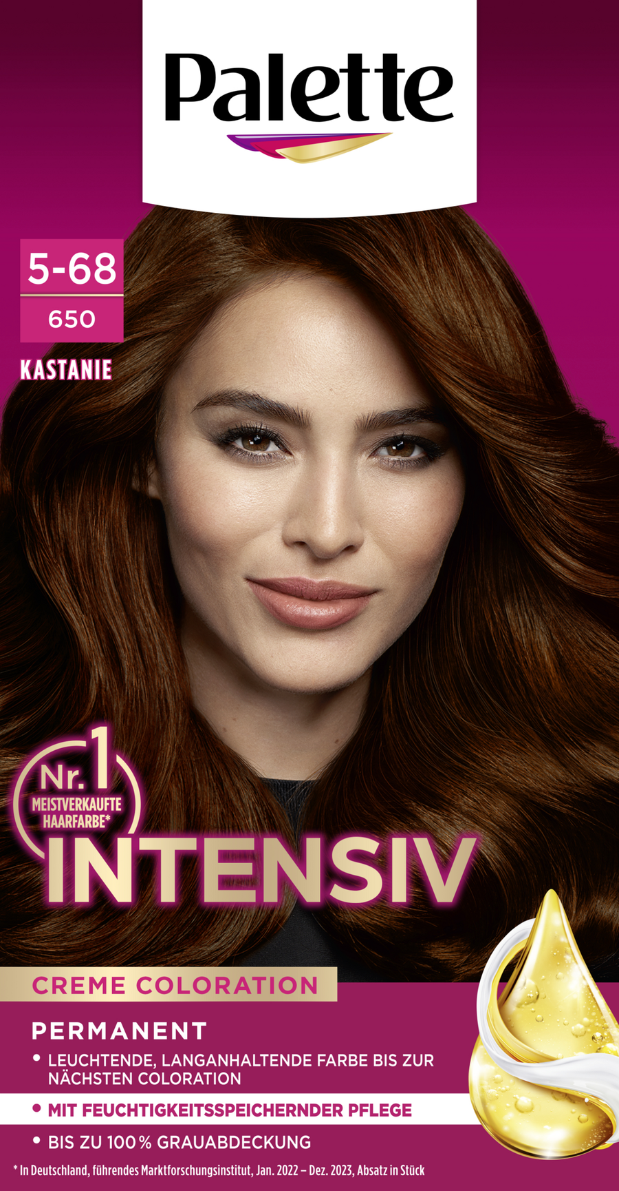 

Краска для волос Poly Palette Intensiv Creme Coloration 5-68650 Kastanie