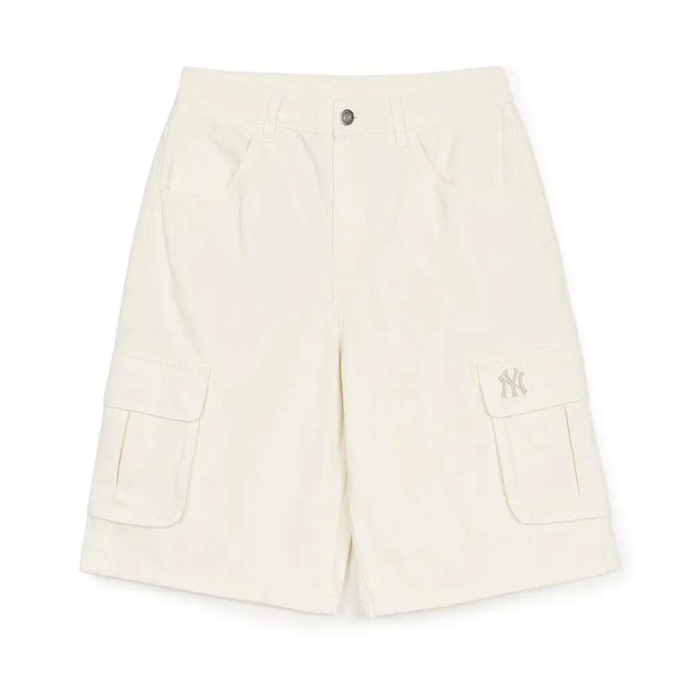 

MLB Джинсовые шорты карго New York Yankees женские кремовые