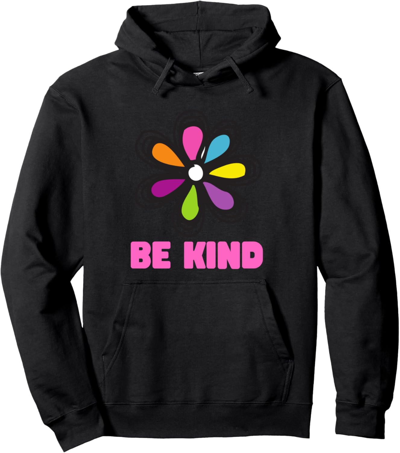 

Вдохновляющий подарок: худи с цветочным и радужным дизайном Positivity Gift Designs, черный