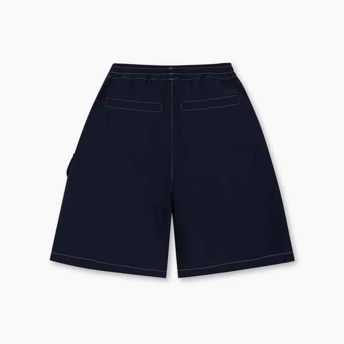 Детские тёмно-синие эластичные шорты 5.5/4 от Benetton Kids — фото 2