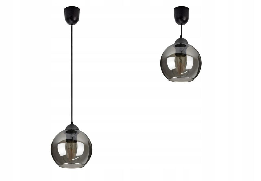 

Подвесной светильник с 1 стеклянным плафоном, черный, прозрачный, 1x E27 kiki design