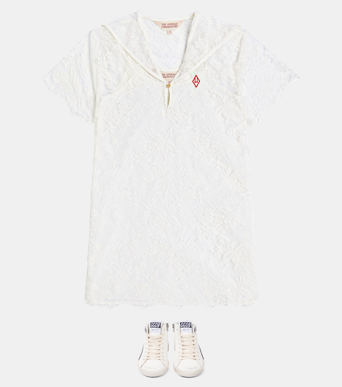 Блестящие кожаные кроссовки Golden Goose Kids, White/Pink/Silver — фото 2