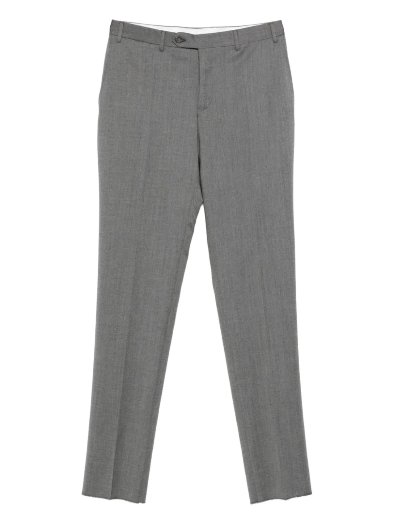 

Canali шерстяные брюки с бахромой, серый