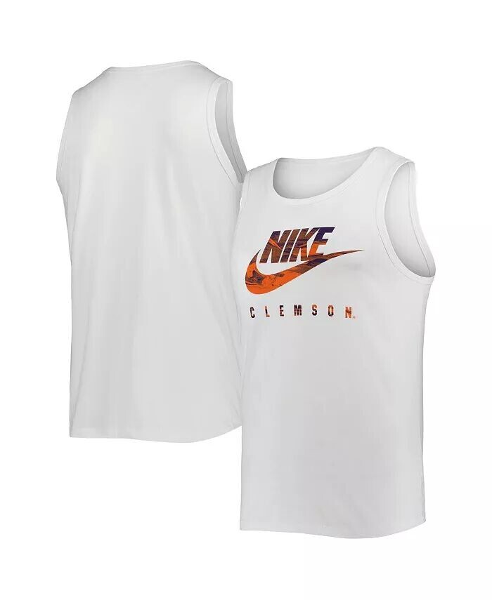 

Мужская белая майка Clemson Tigers Spring Break Futura Performance Nike