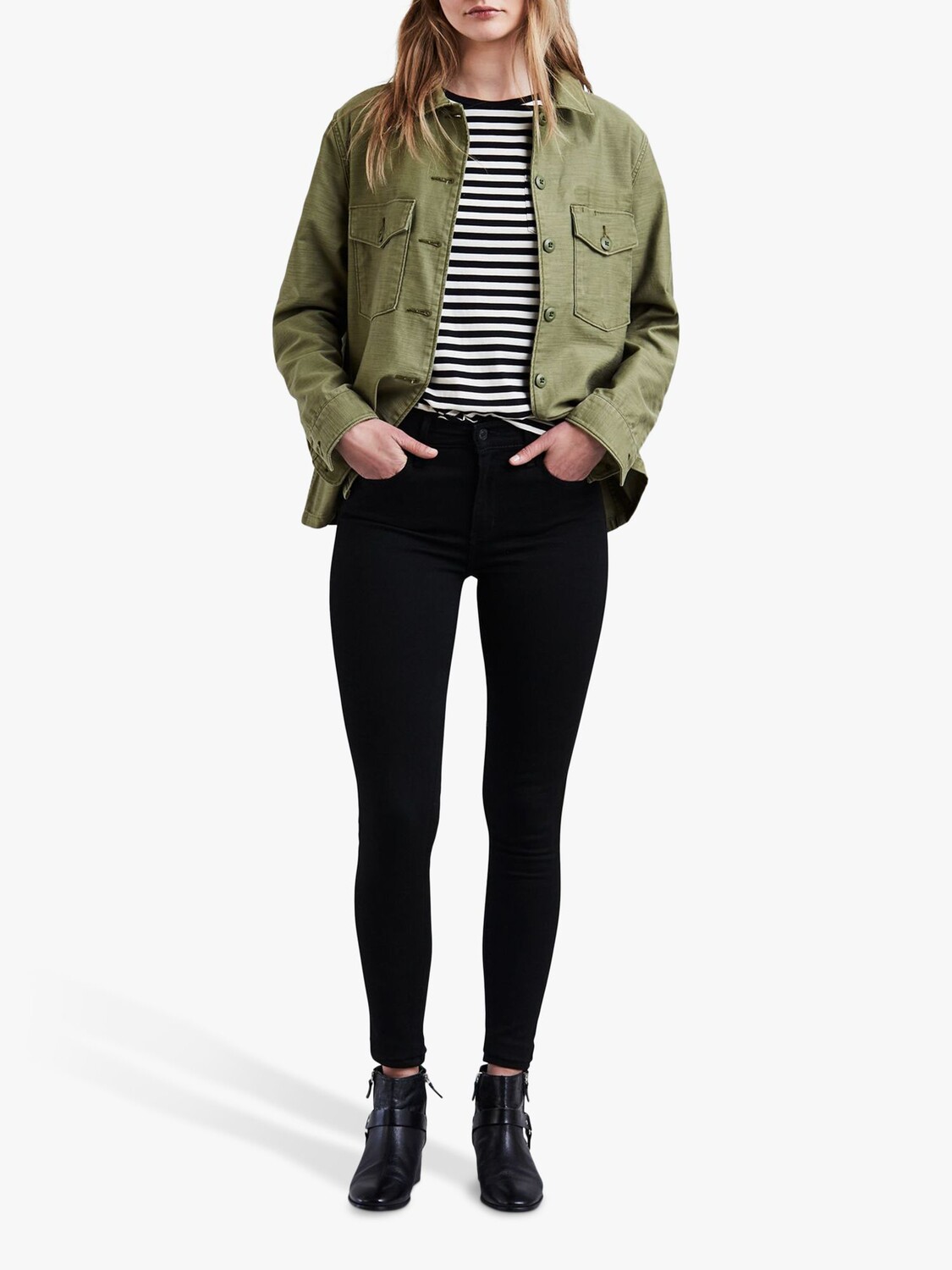 

Джинсы Levi's 720 High Rise Super Skinny, небесно-черный цвет