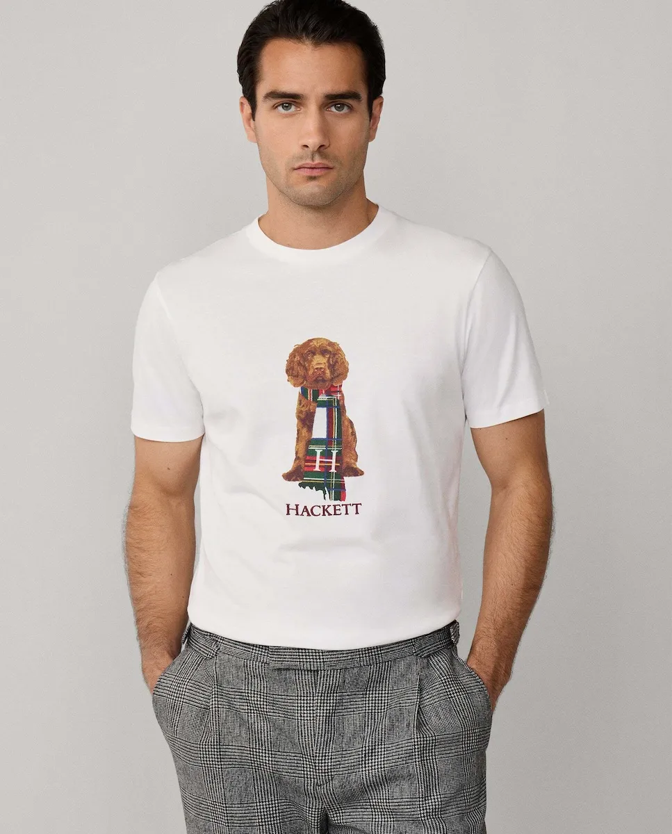 

Мужская футболка Harry Fit классическая Hackett, кремовый