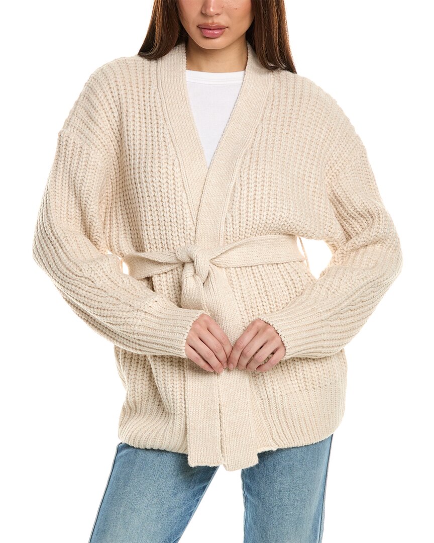 

Кардиган Oat New York с поясом из смеси шерсти, белый