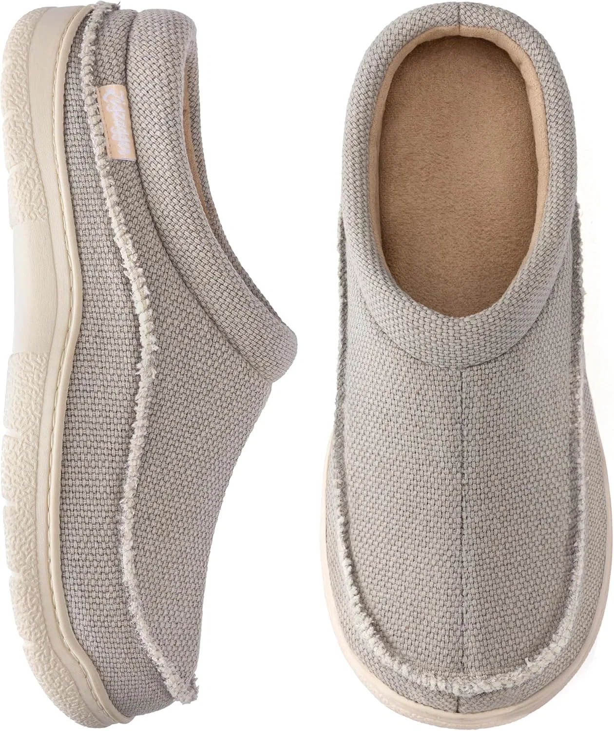 Тапочки с мехом, Men's, Светло-серый Zigzagger