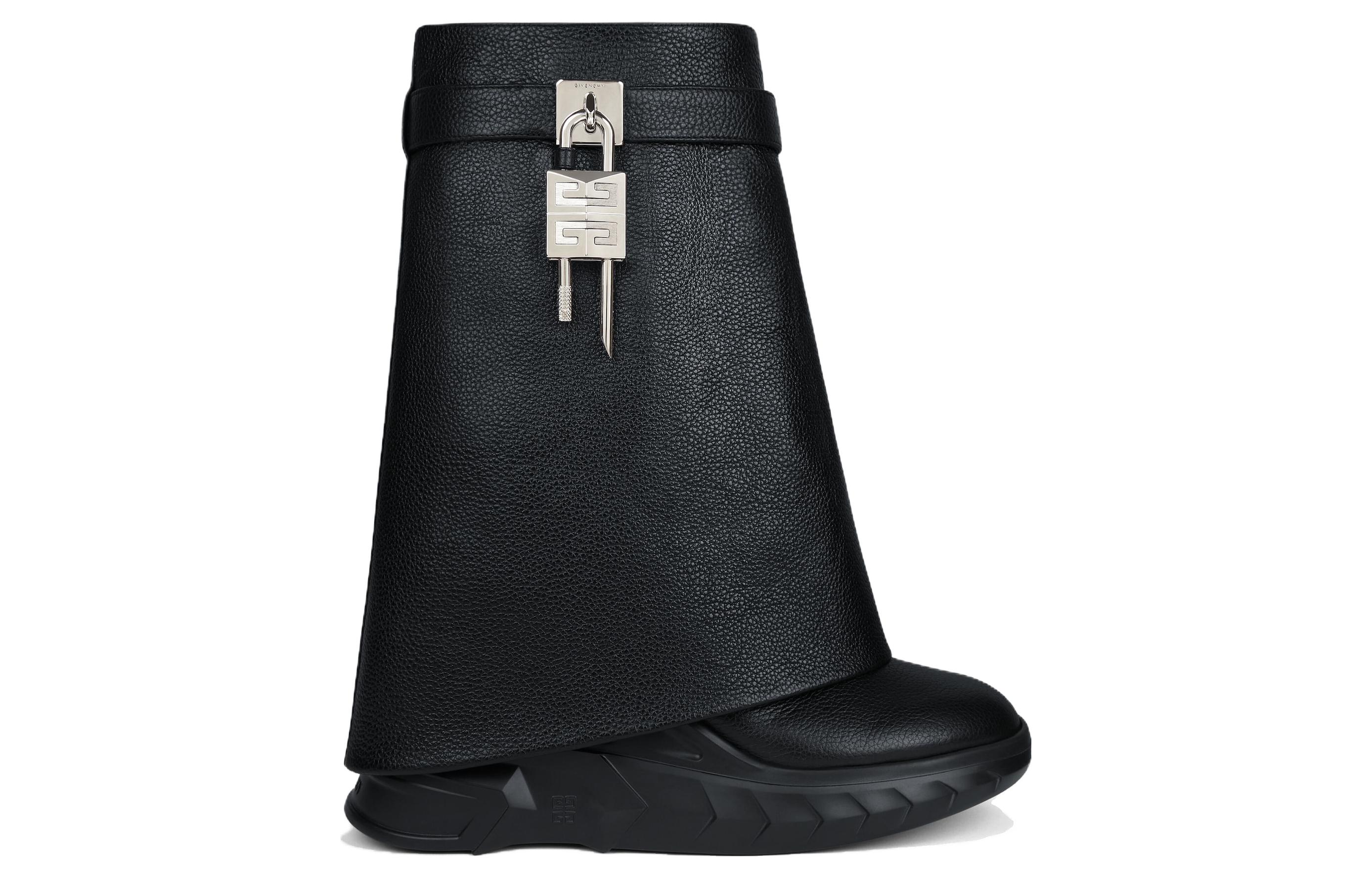 Женские черные ботильоны Shark Lock на каблуке 8 см Givenchy — фото 3