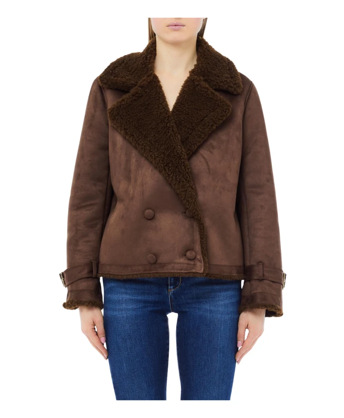 

Куртка из синтетических материалов для стильного образа Liu Jo, коричневый