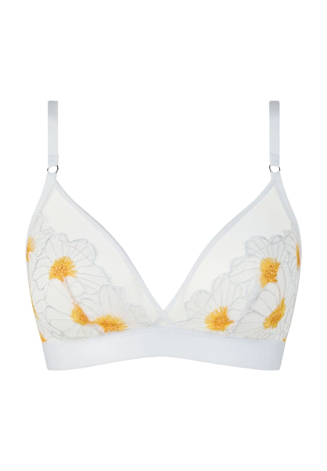 

Вышивка на треугольном бюстгальтере Chantelle, цвет a37 daisy