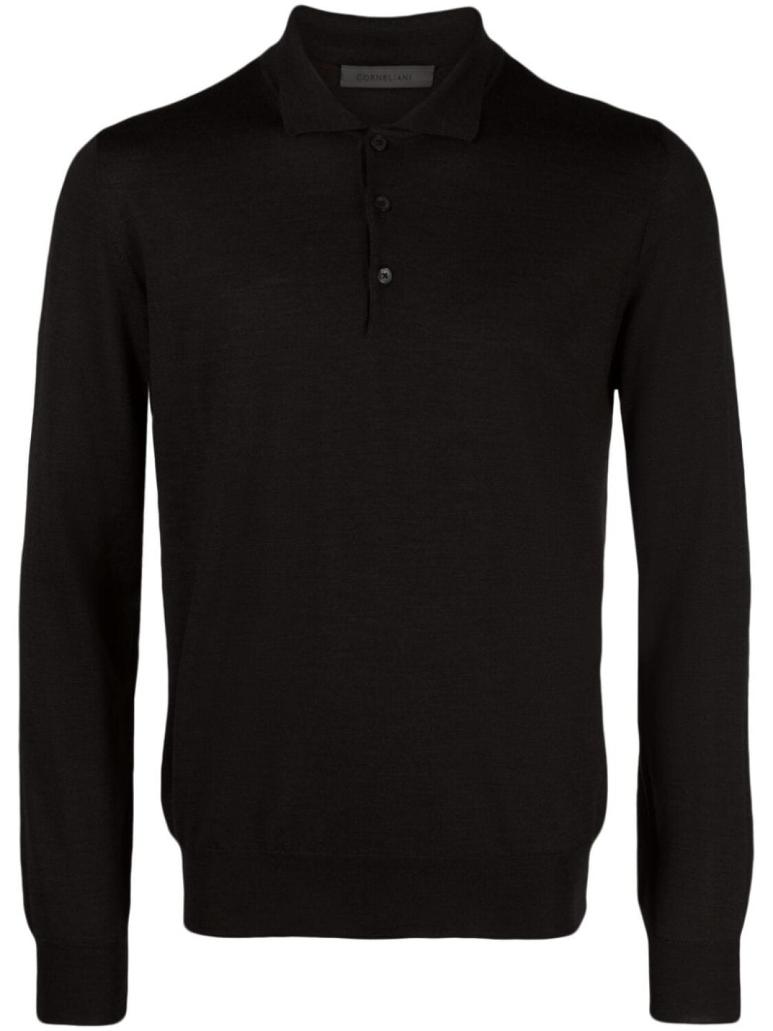 

Corneliani шерстяная рубашка поло, коричневый
