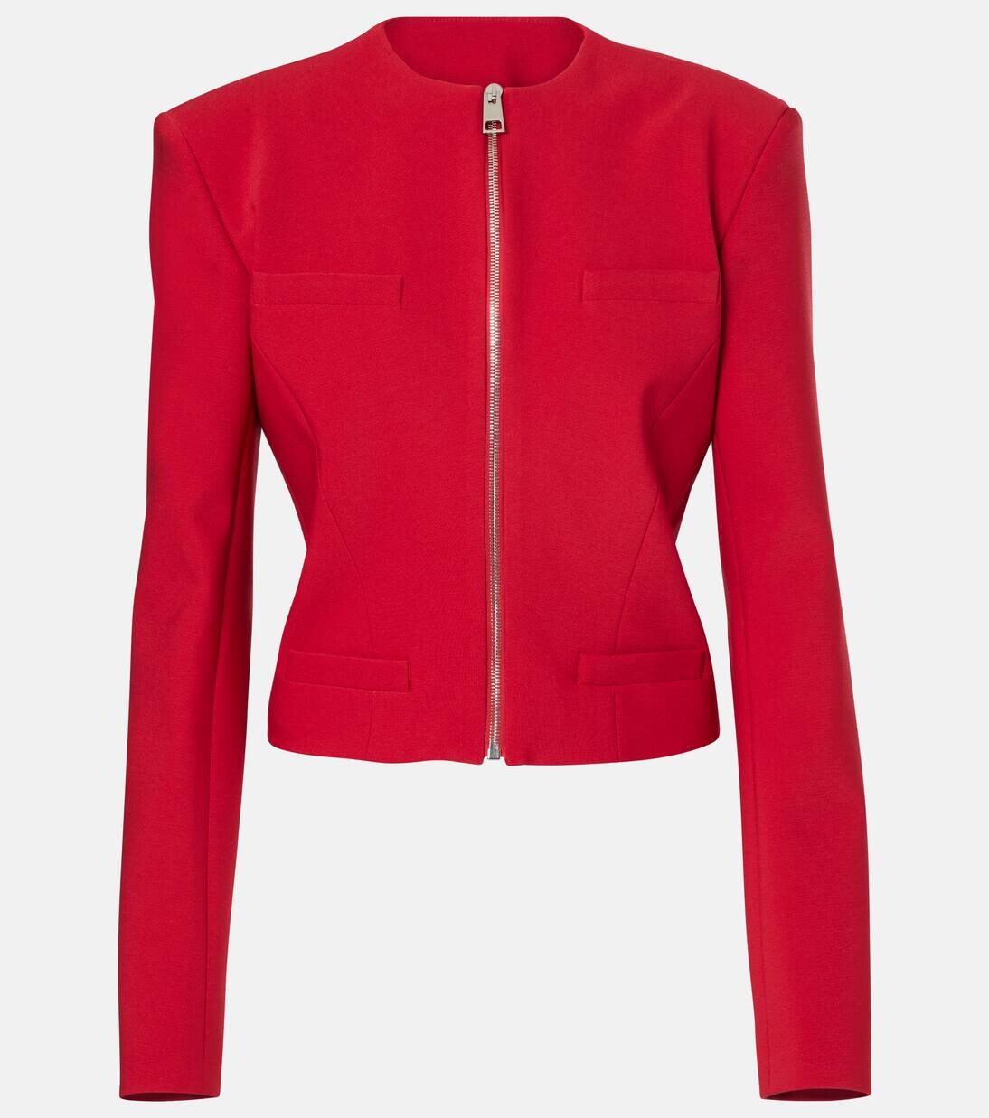 

Куртка из крепа The Attico, цвет vibrant red