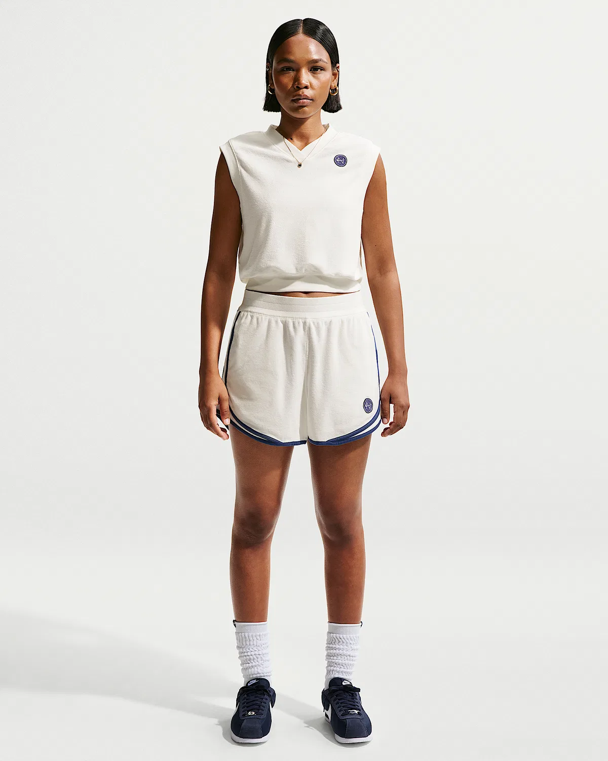 Женский топ Nike Sportswear Chill Terry, Sail — фото 4
