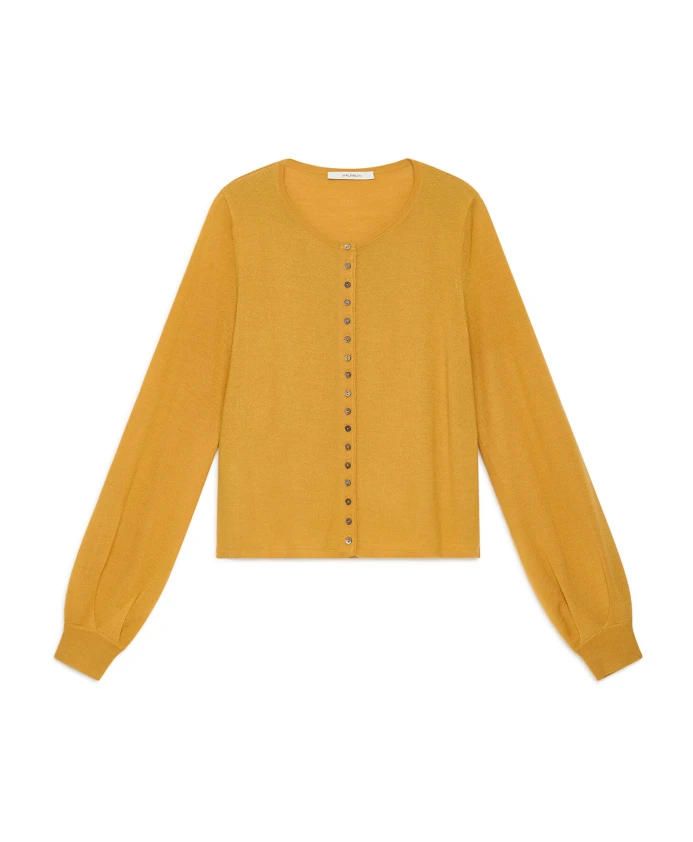 

Новый кардиган из смеси шерсти мериноса. Maliparmi, желтый