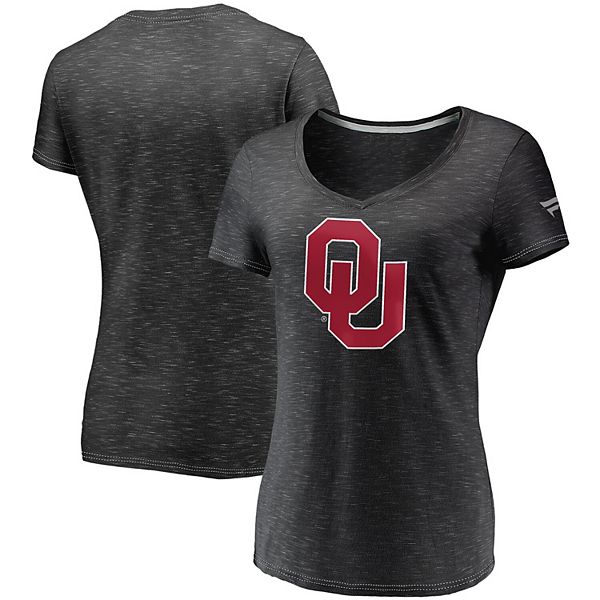 

Женская футболка с v-образным вырезом Oklahoma Sooners с основным логотипом в цвете charcoal Fanatics, Черный, Женская футболка с v-образным вырезом Oklahoma Sooners с основным логотипом в цвете charcoal Fanatics