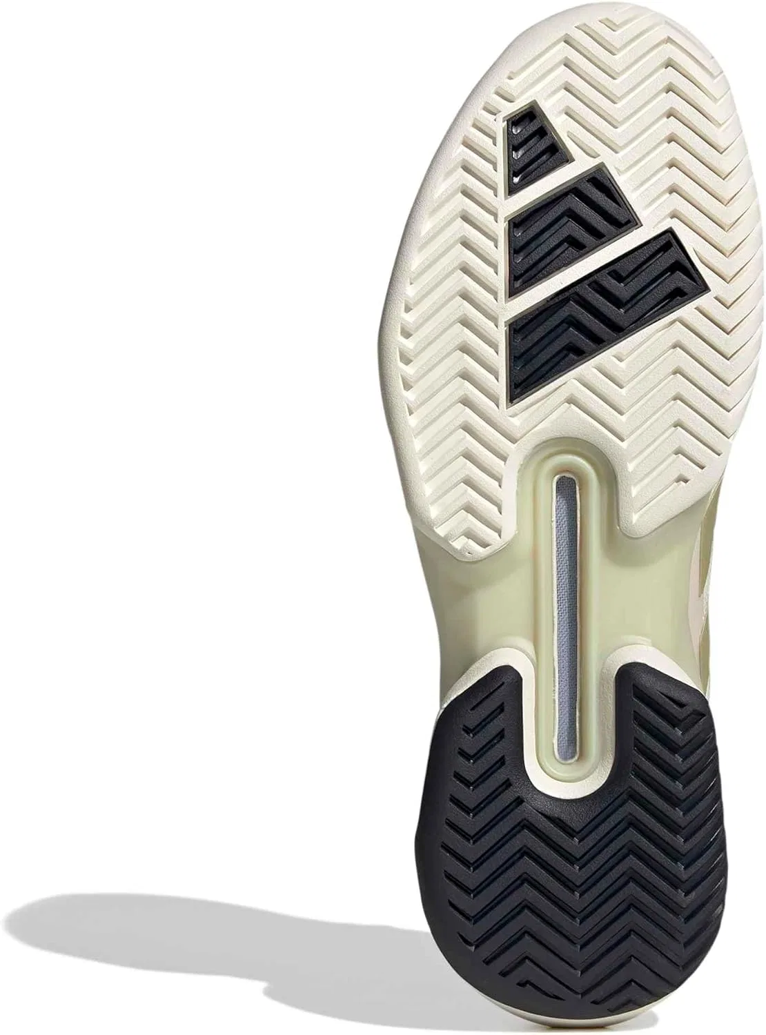Кроссовки теннисные Adidas Adizero Ubersonic 5, Chalk White/Ice Gold Metallic/Legend Ink — фото 3