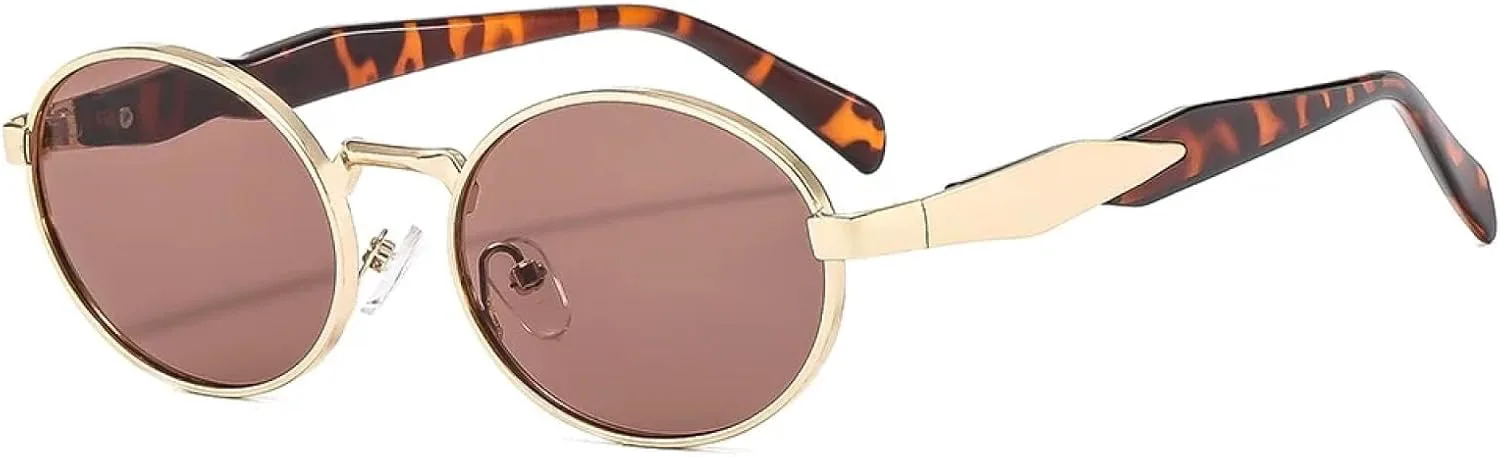 

Солнцезащитные очки с защитой от УФ-излучения UV400 | Панк-овальные | Для женщин и мужчин | Для занятий спортом на открытом воздухе и вождения DSVIGF, Gold Tea