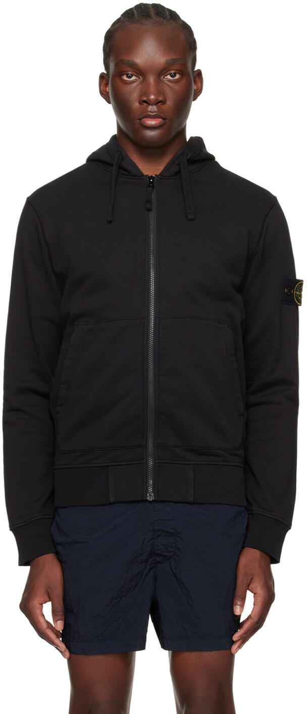 

Толстовка с черной нашивкой Stone Island, цвет Black