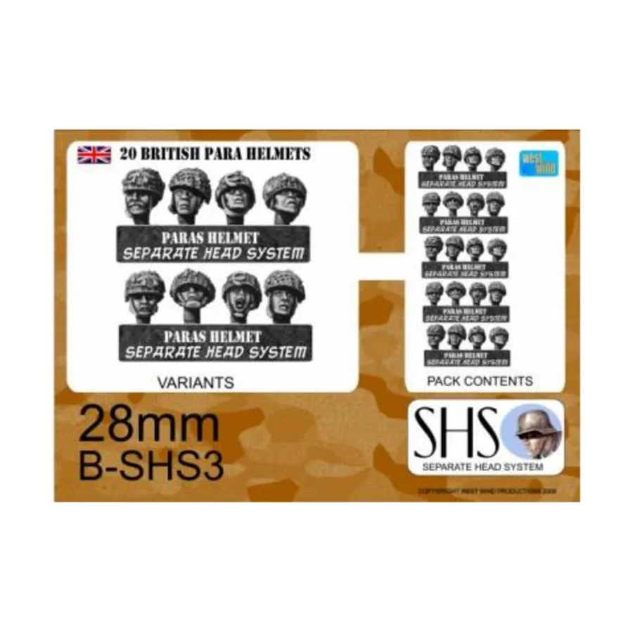 

Британские десантники возглавляют шлемы, Berlin or Bust WWII Miniatures - Separate Heads System (28mm)