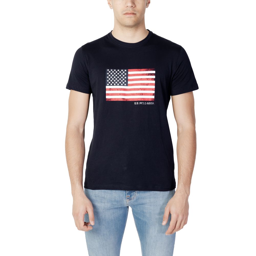 

Синяя хлопковая футболка U.S. Polo Assn.