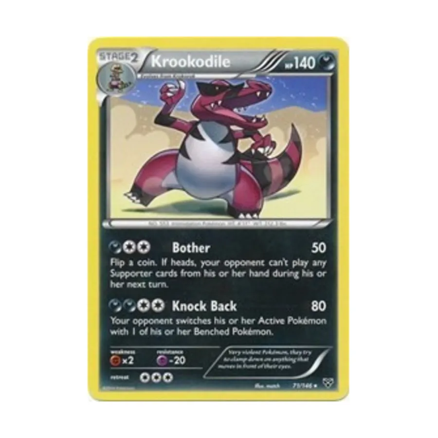 

CCG Крукодил (R) #71 (обратная голограмма), Pokemon - XY Base Set - Singles