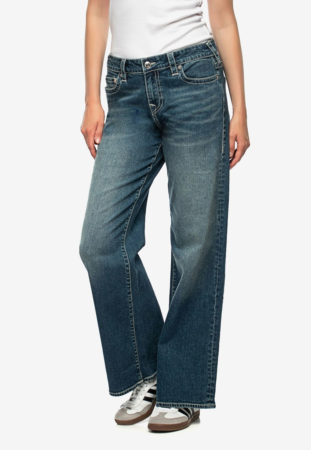 

Расклешенные джинсы BOBBI BAGGY True Religion, синий