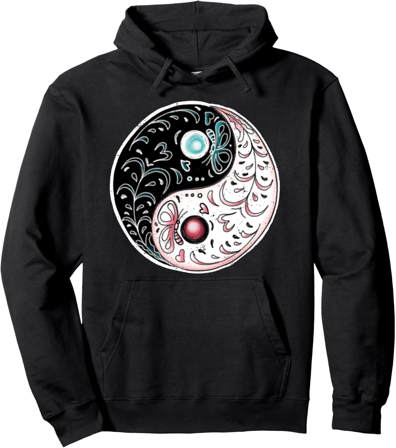 

Инь-Ян Бабочка Дзен Бабочка Баланс Йога Медитация Худи Ingenius Zen Yin Yang Symbol Nature Lover, черный