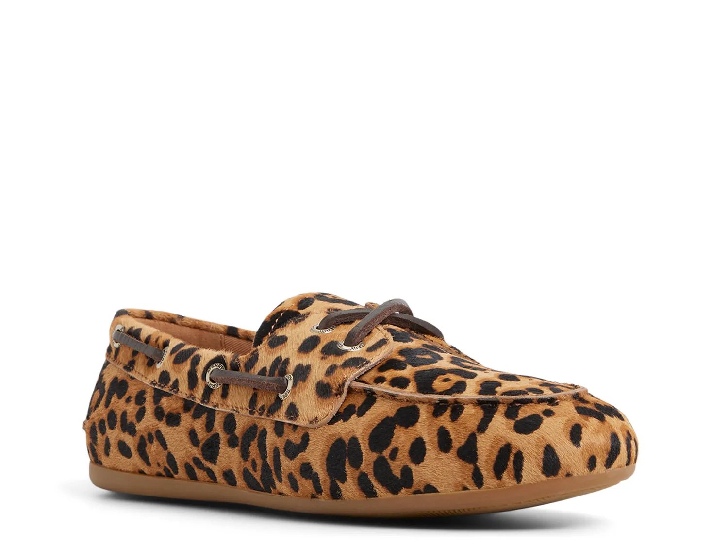 Туфли-лодочки Sperry Slim Boat Shoe, Light Brown/Black Leopard Print