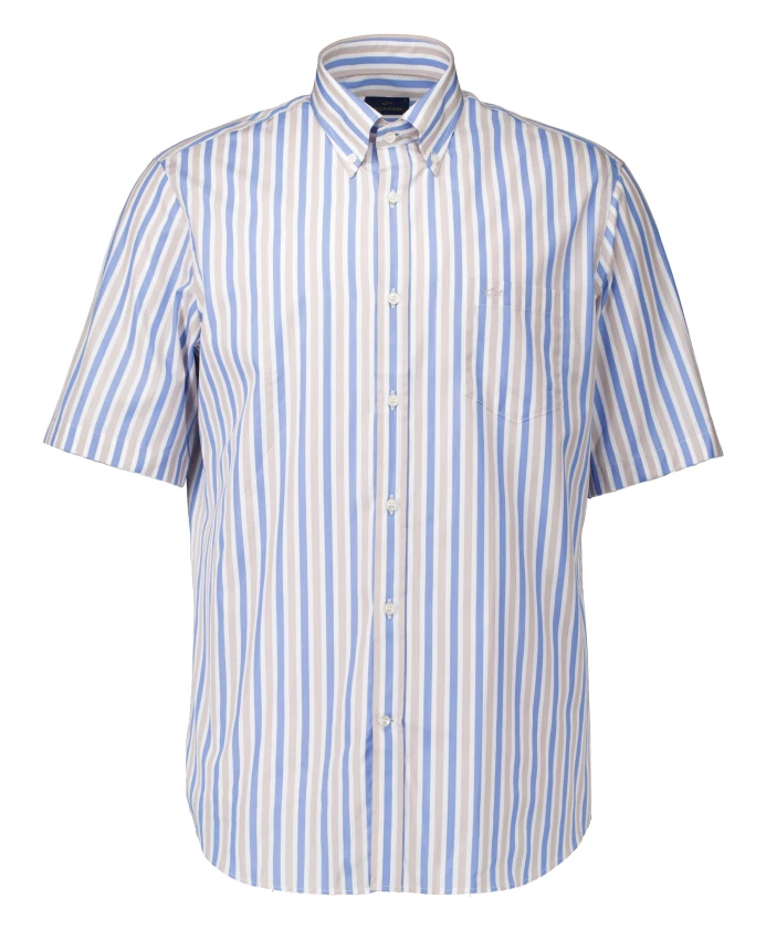 

Бежевая рубашка с коротким рукавом Paul & Shark, мультиколор