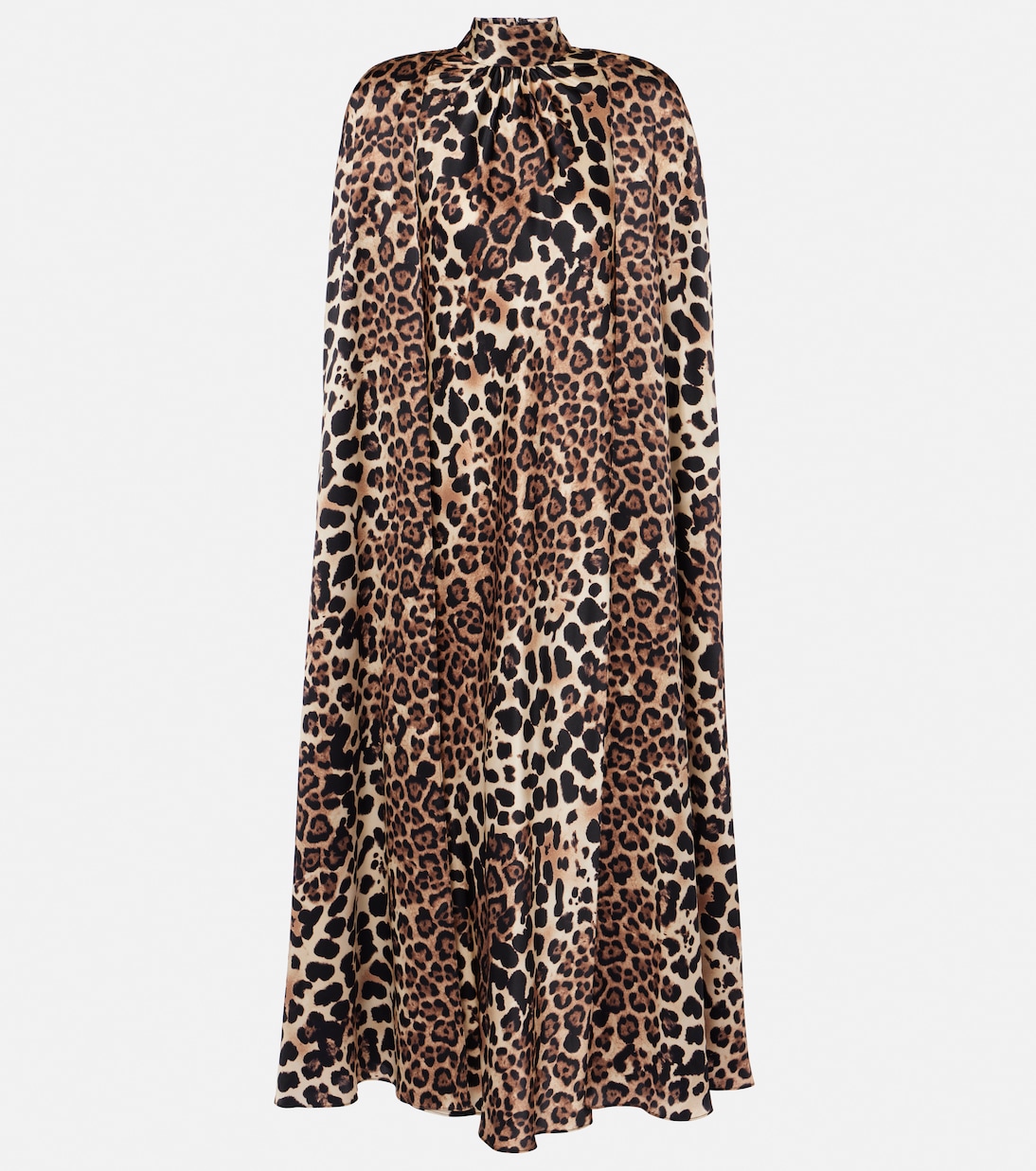 

Шелковое платье-шармез с леопардовым принтом и пелериной Rodarte, Leopard Printed