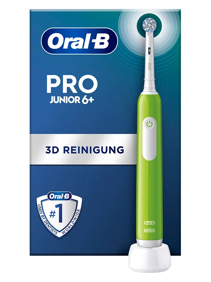 Электрическая зубная щетка для детей Oral-B зеленая