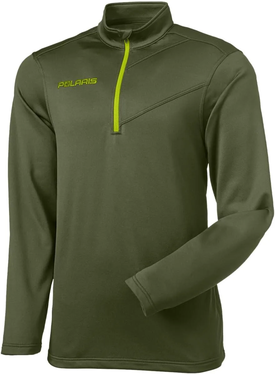 

Polaris мужская флисовая толстовка с молнией на четверть, Poly-Tech Fleece, влагоотводящая