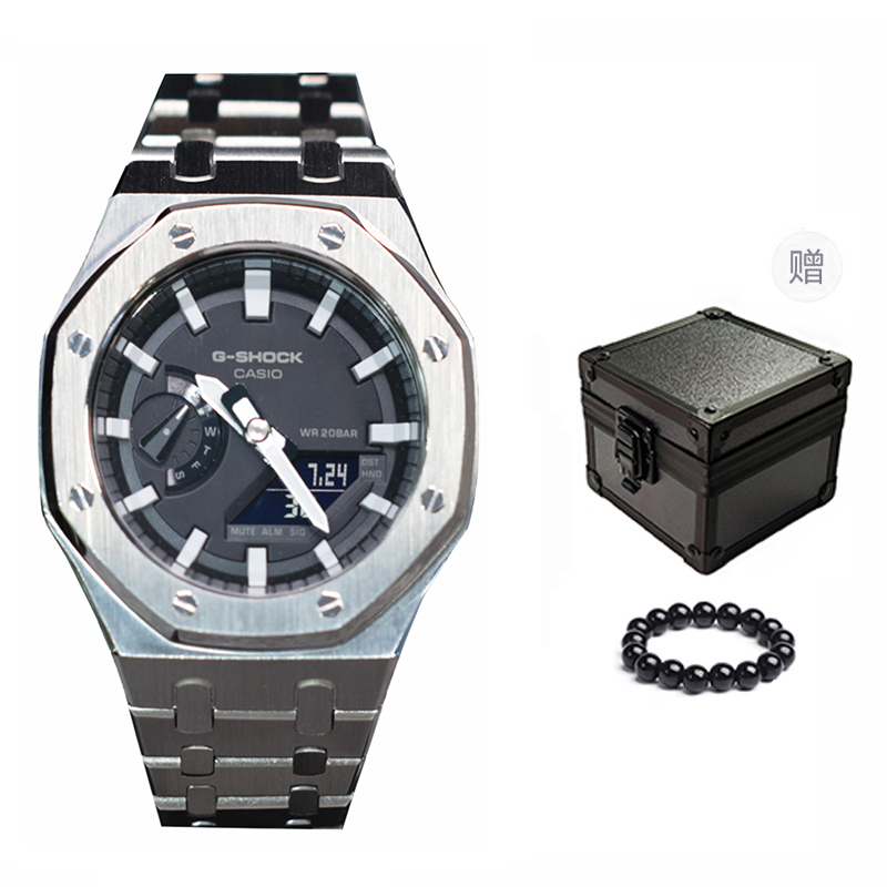 

Мужские часы CASIO Liquid Crystal/Analog Dual Display Series 44 мм черные