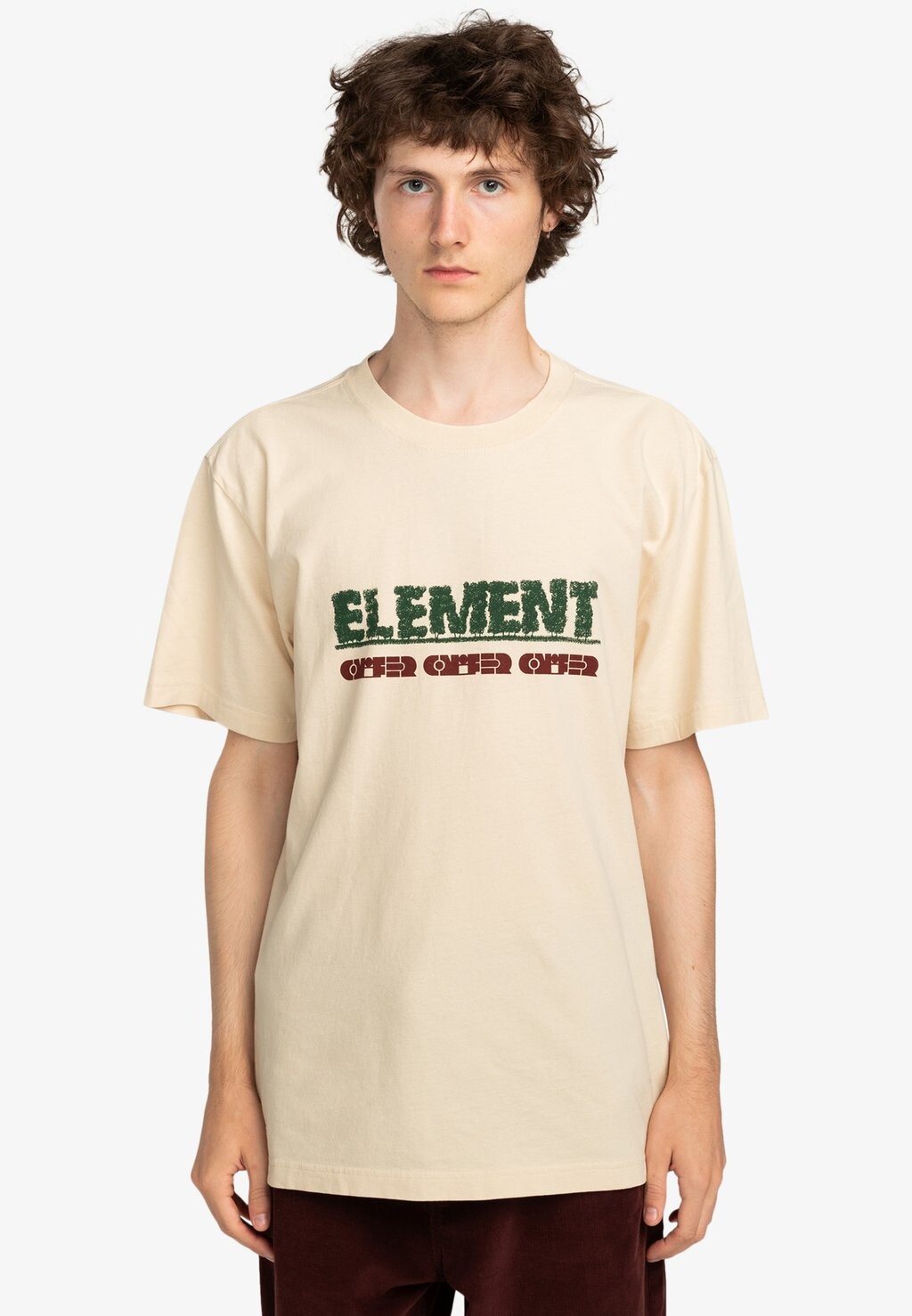 

Футболка с принтом NATURE CALLS X FOLIAGE A MANICHE CORTE Element, бежевый