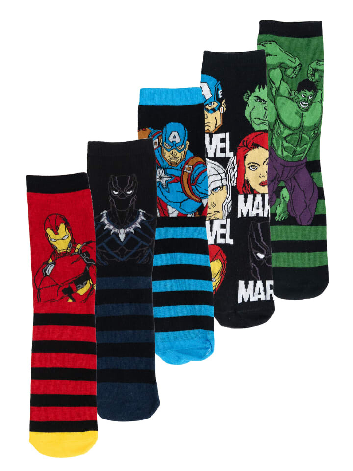 

Носки United Labels 5er Pack Marvel Socken Sneaker Strümpfe, разноцветный