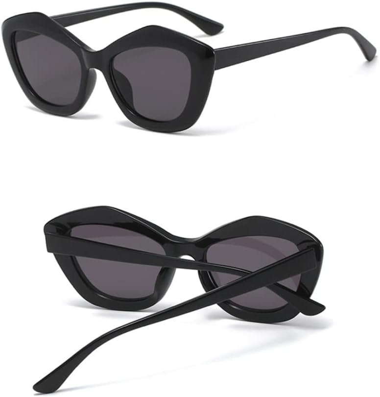 

Женские солнцезащитные очки «кошачий глаз» небольшого размера, белого цвета, необычной формы, конфетного оттенка, для путешествий, с защитой от солнца generic, C1 Black Black