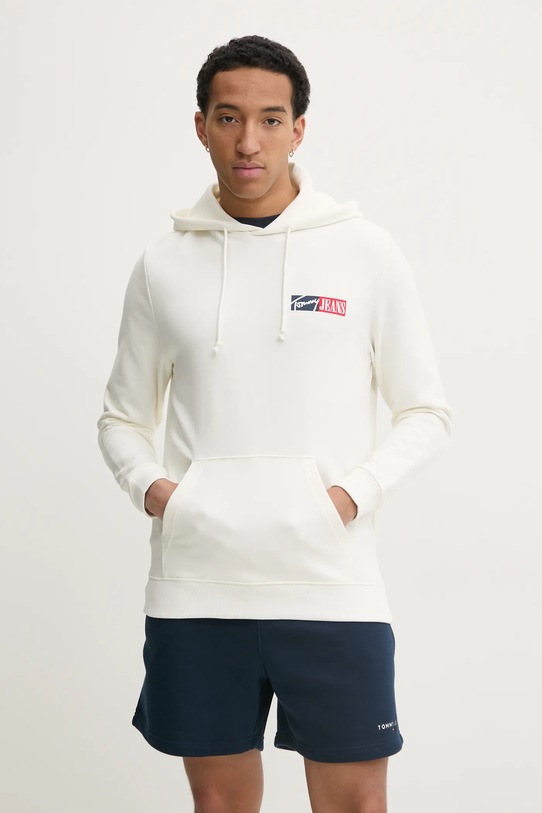 

Детская хлопковая толстовка Tommy Jeans, бежевый