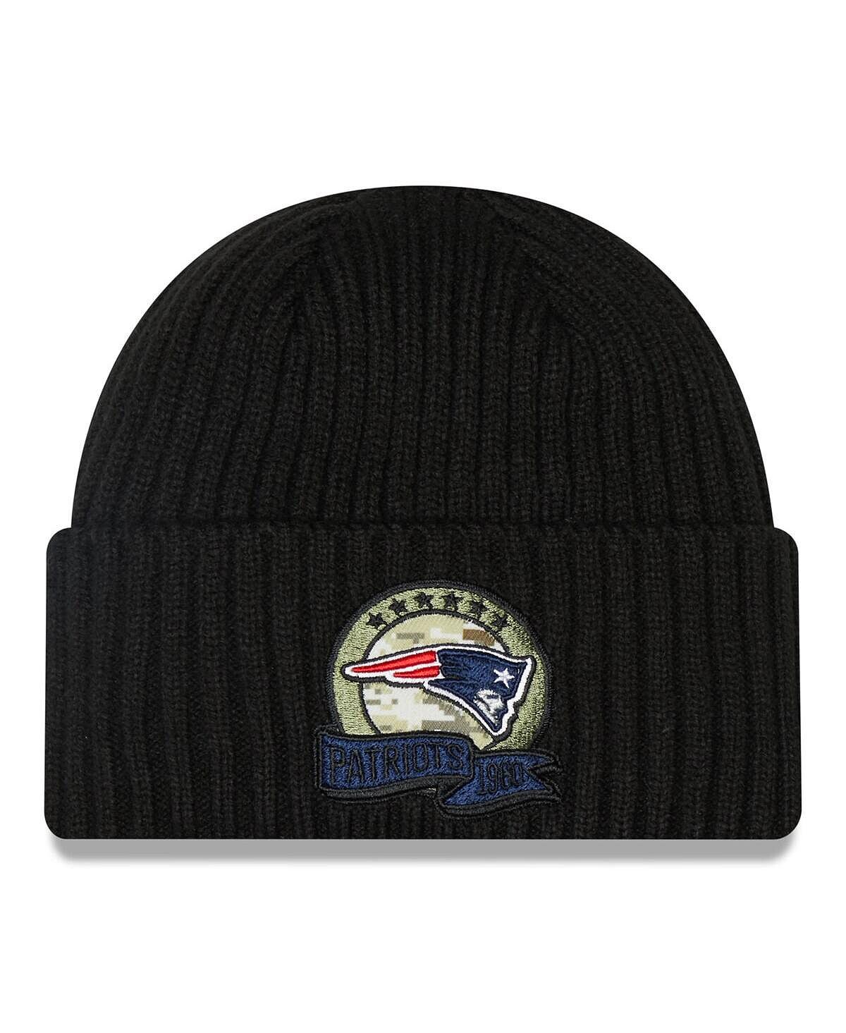 

Мужская черная вязаная шапка New England Patriots 2022 Salute To Service New Era