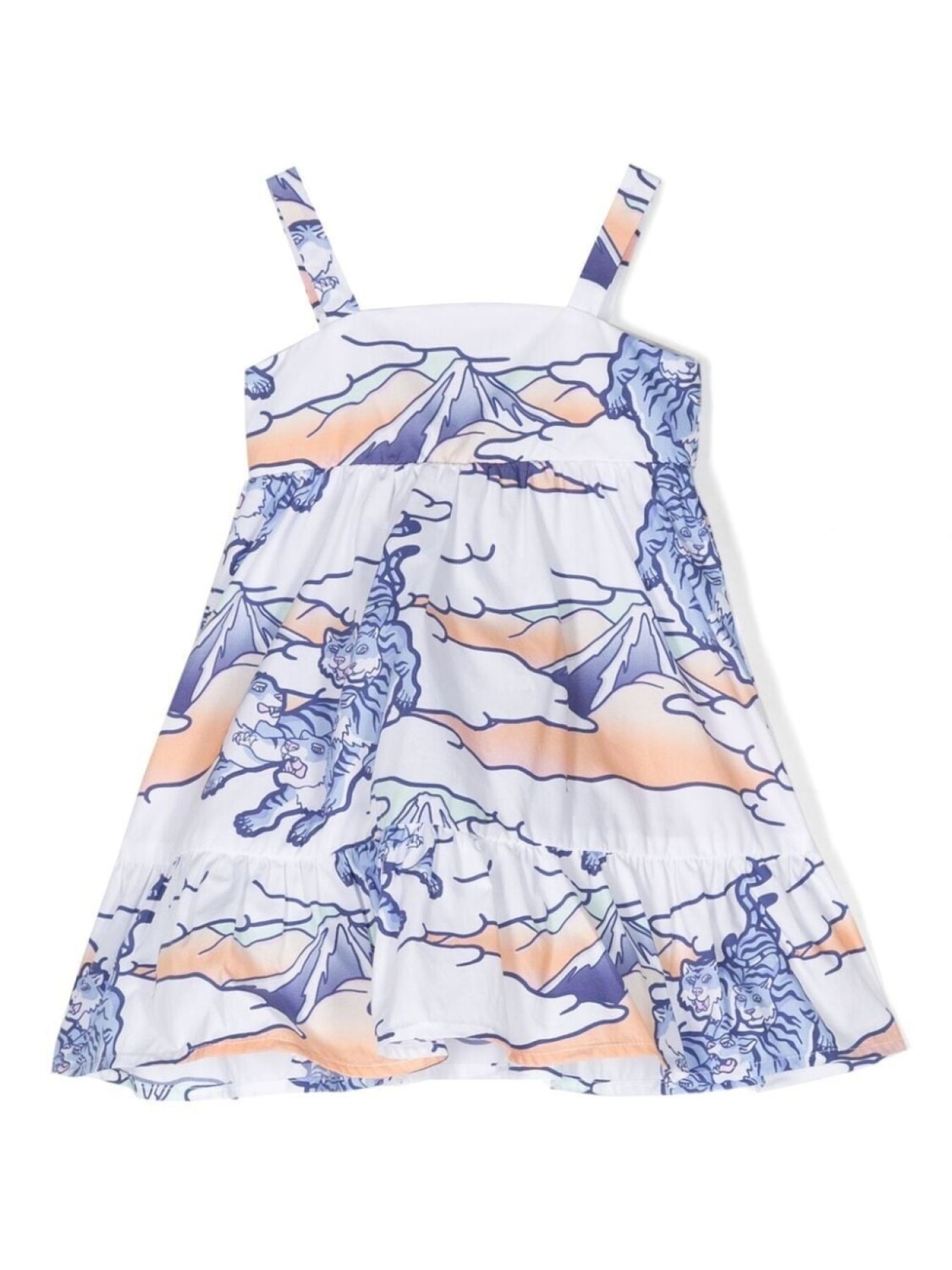 

Kenzo Kids платье с графичным принтом, белый